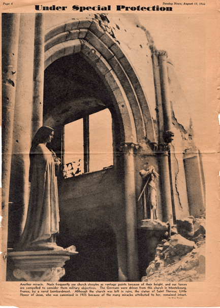 Sunday News, August 13, 1944. Another miracle.  